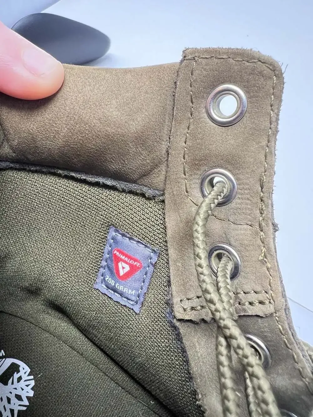 Timberland 6 Inch Premium Waterproof Boot 'Olive Green' for Boys, Size 4.5
